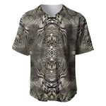 African Zebra Elephant Skin Pattern Baseball Jersey