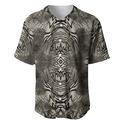 African Zebra Elephant Skin Pattern Baseball Jersey