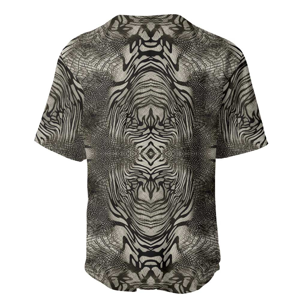 African Zebra Elephant Skin Pattern Baseball Jersey