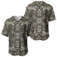 African Zebra Elephant Skin Pattern Baseball Jersey