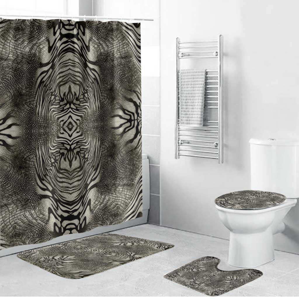African Zebra Elephant Skin Pattern Bathroom Set