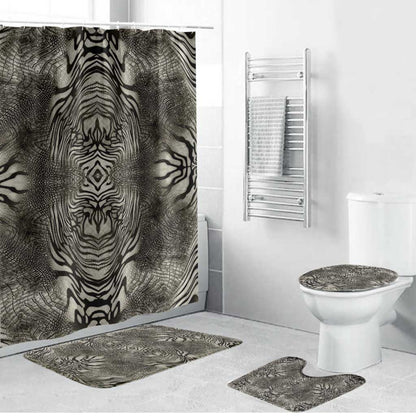 African Zebra Elephant Skin Pattern Bathroom Set