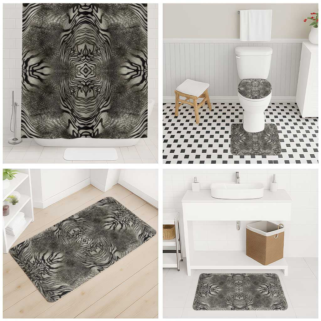 African Zebra Elephant Skin Pattern Bathroom Set