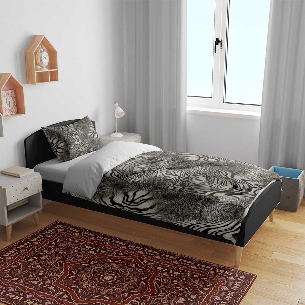 African Zebra Elephant Skin Pattern Bedding Set