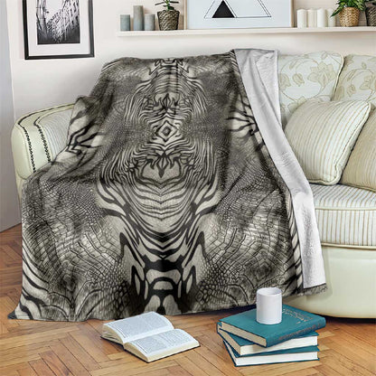 African Zebra Elephant Skin Pattern Blanket