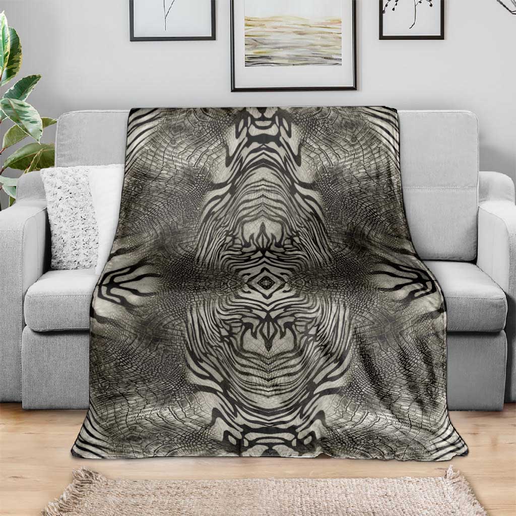 African Zebra Elephant Skin Pattern Blanket
