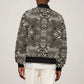 African Zebra Elephant Skin Pattern Bomber Jacket