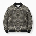 African Zebra Elephant Skin Pattern Bomber Puffer Jacket