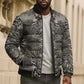 African Zebra Elephant Skin Pattern Bomber Puffer Jacket