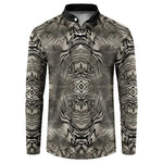 African Zebra Elephant Skin Pattern Button Sweatshirt