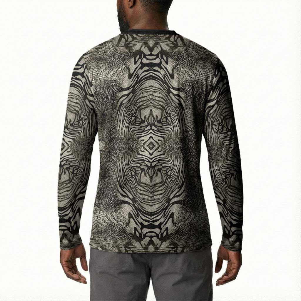 African Zebra Elephant Skin Pattern Button Sweatshirt
