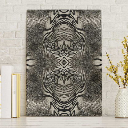 African Zebra Elephant Skin Pattern Canvas Wall Art