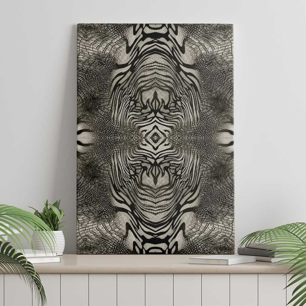 African Zebra Elephant Skin Pattern Canvas Wall Art