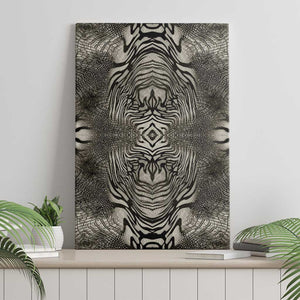 African Zebra Elephant Skin Pattern Canvas Wall Art