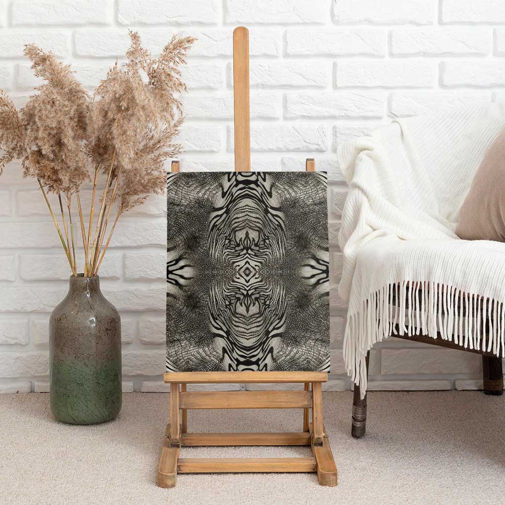 African Zebra Elephant Skin Pattern Canvas Wall Art