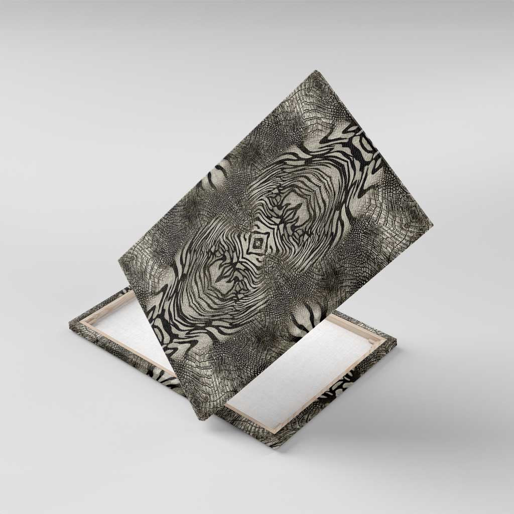 African Zebra Elephant Skin Pattern Canvas Wall Art