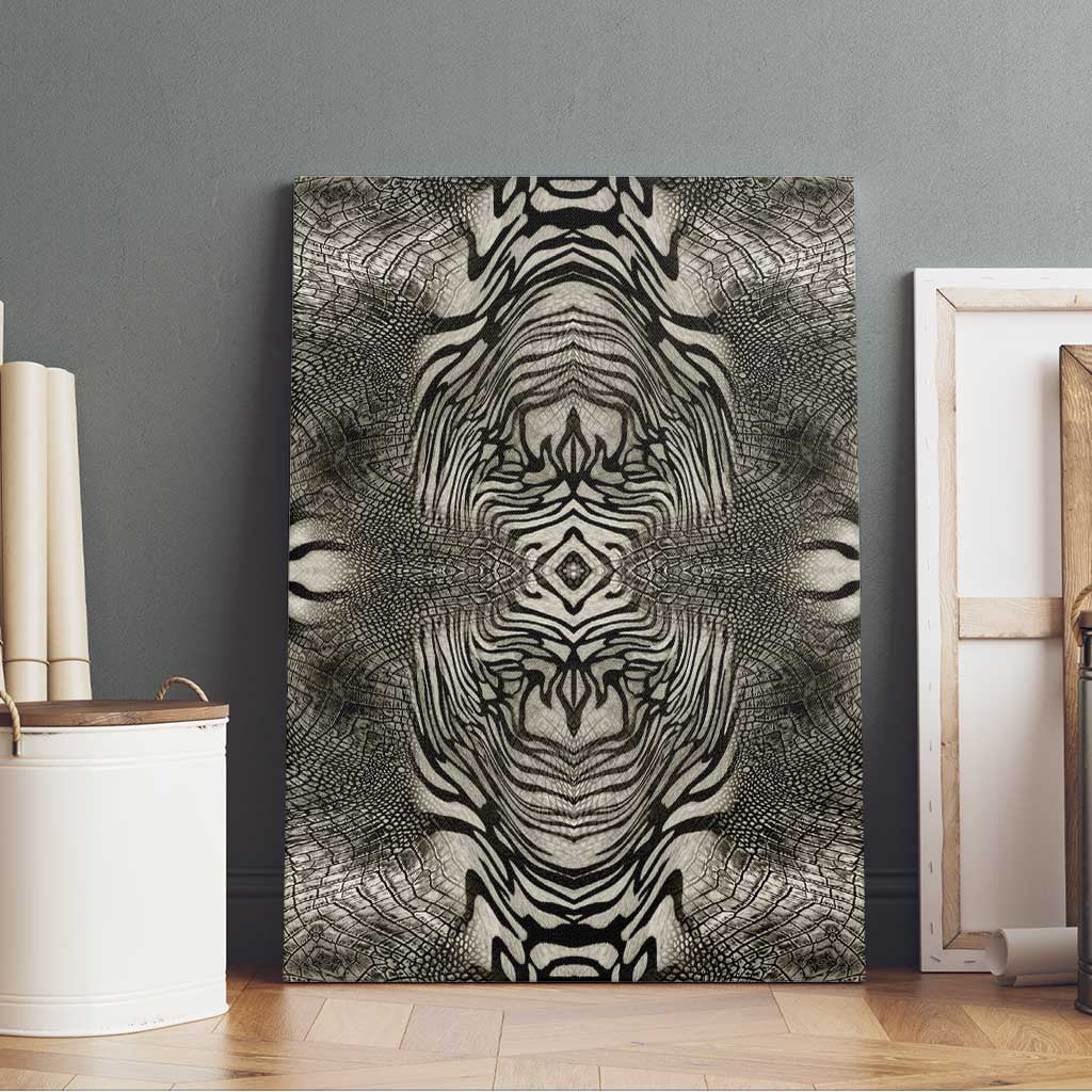 African Zebra Elephant Skin Pattern Canvas Wall Art