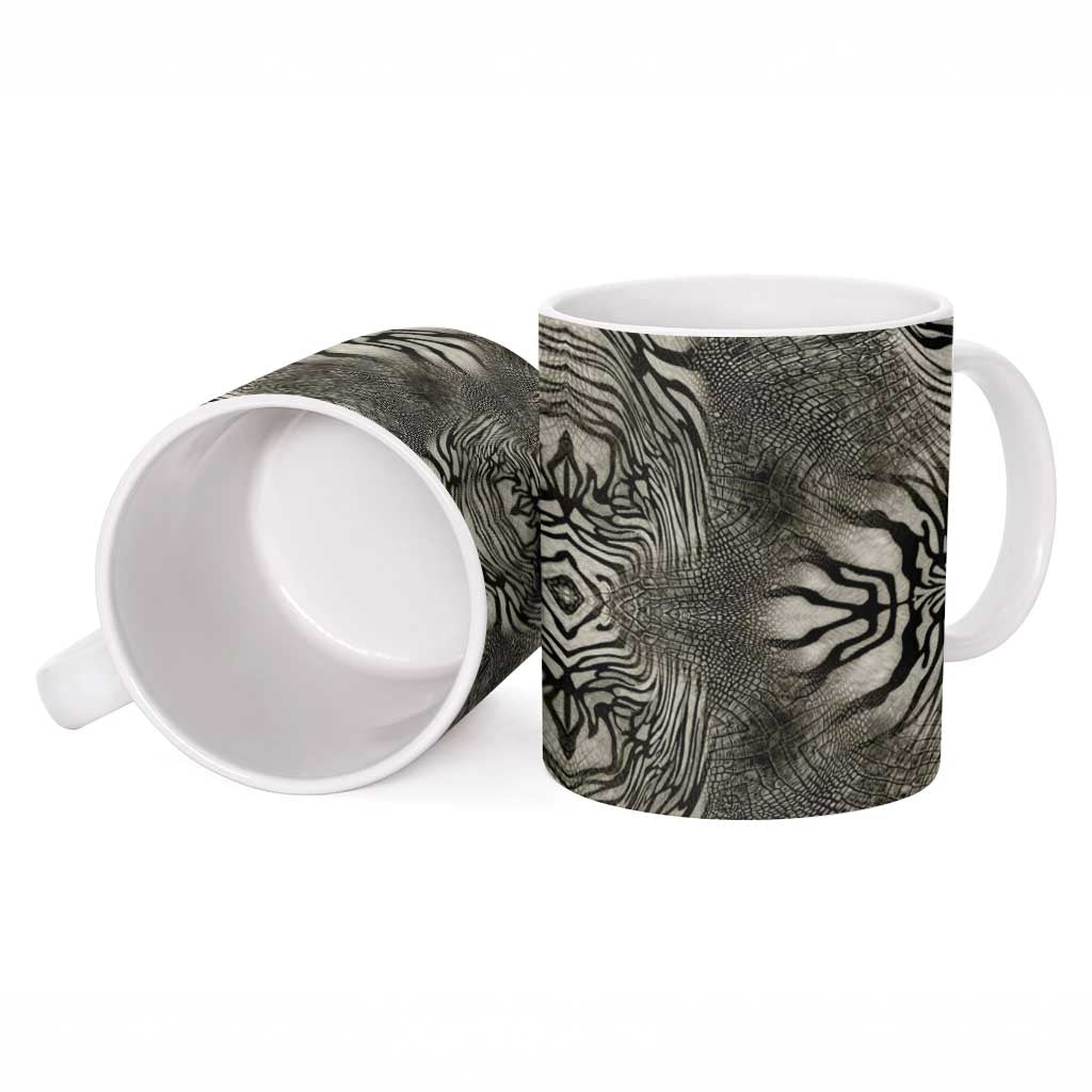 African Zebra Elephant Skin Pattern Ceramic Mug