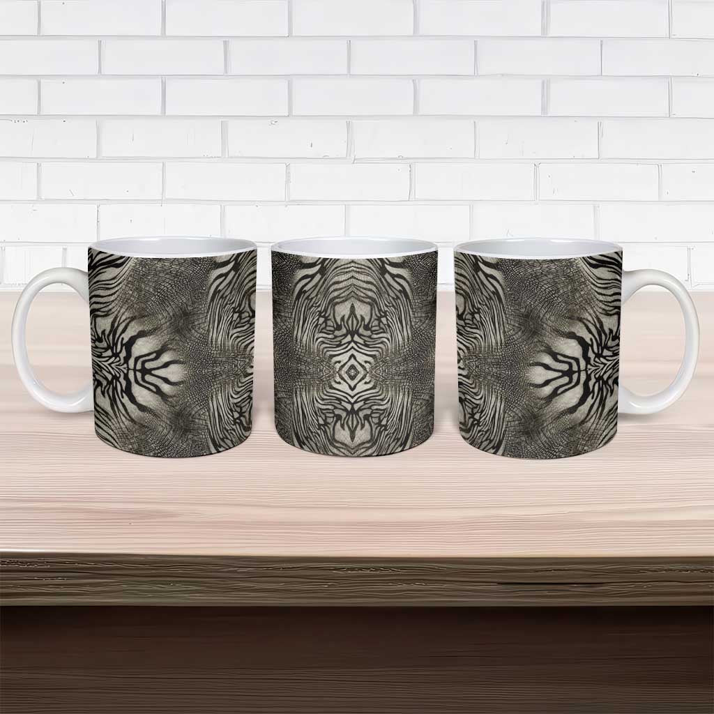 African Zebra Elephant Skin Pattern Ceramic Mug
