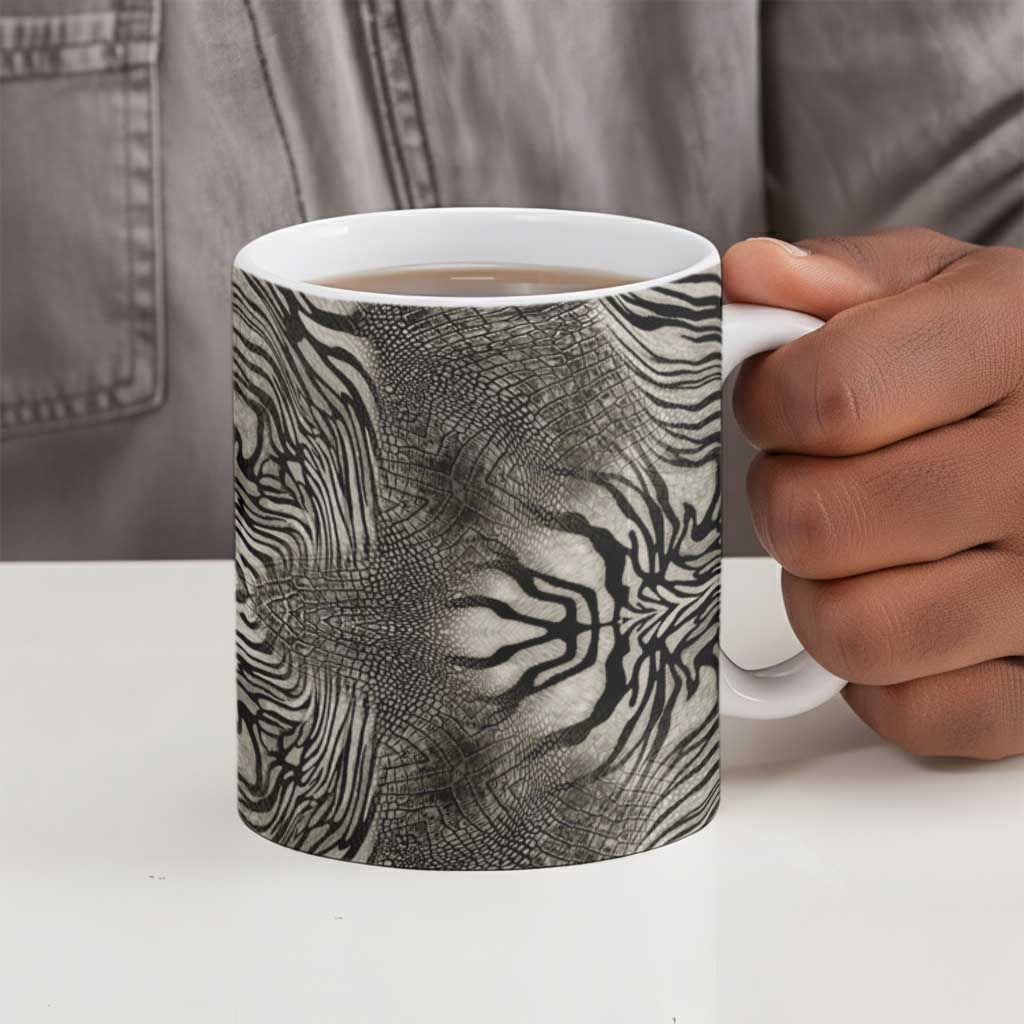 African Zebra Elephant Skin Pattern Ceramic Mug