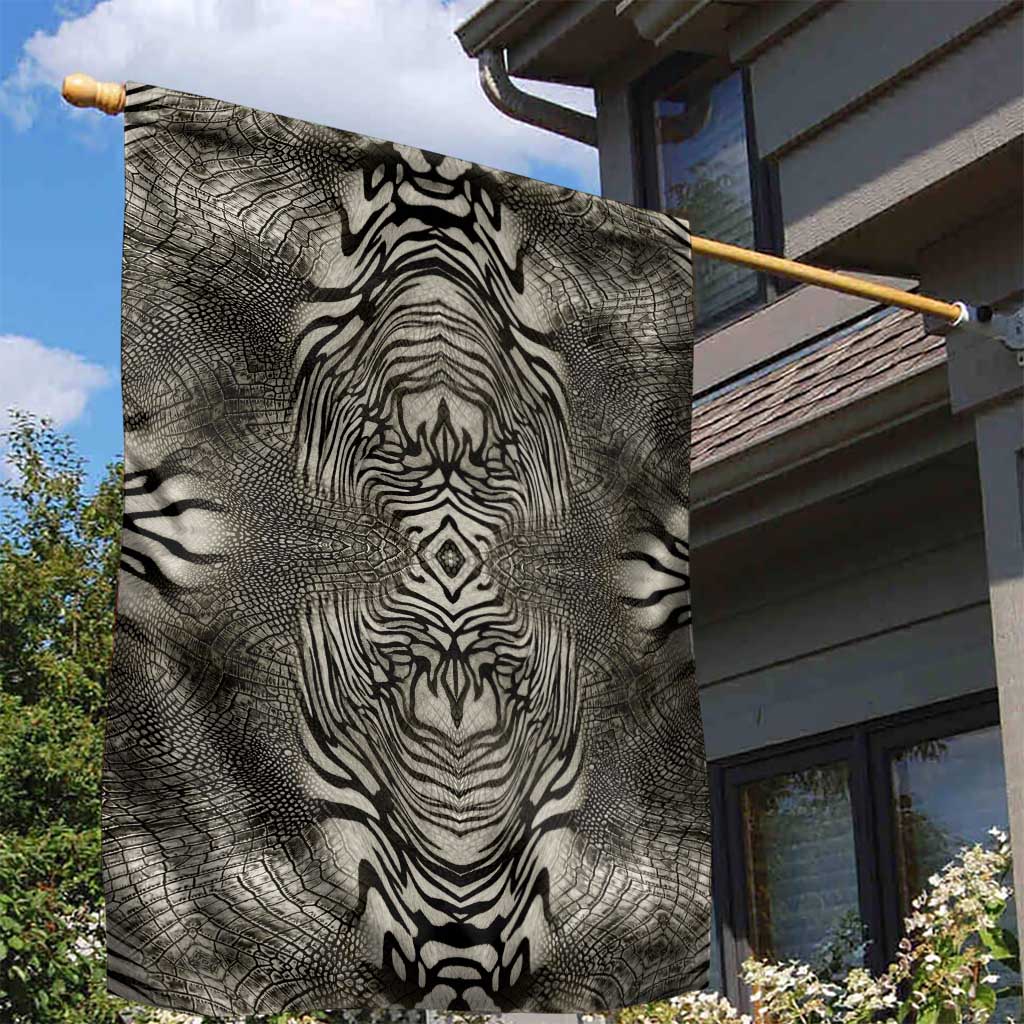 African Zebra Elephant Skin Pattern Garden Flag