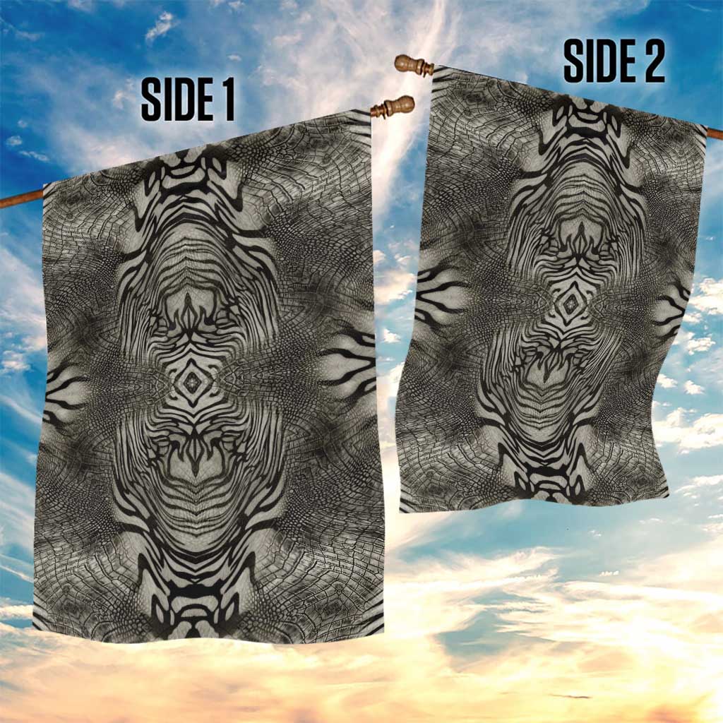 African Zebra Elephant Skin Pattern Garden Flag