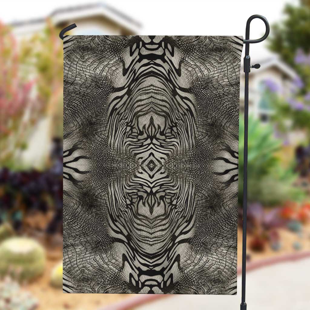 African Zebra Elephant Skin Pattern Garden Flag