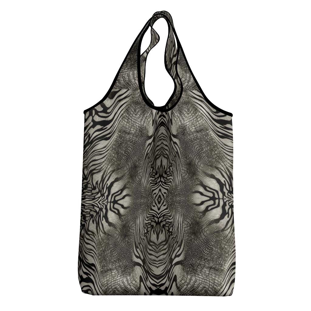 African Zebra Elephant Skin Pattern Grocery Bag