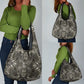 African Zebra Elephant Skin Pattern Grocery Bag