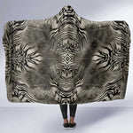 African Zebra Elephant Skin Pattern Hooded Blanket