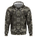 African Zebra Elephant Skin Pattern Hoodie