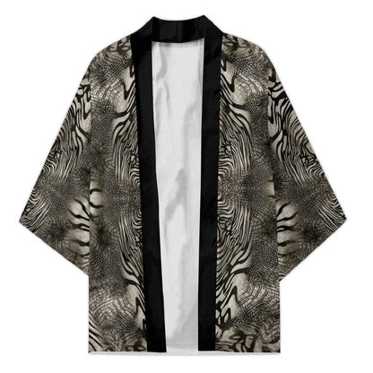 African Zebra Elephant Skin Pattern Kimono