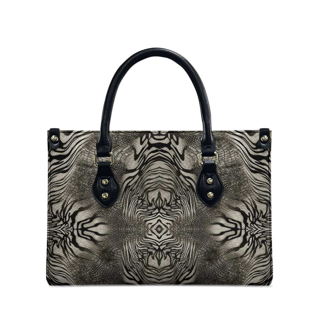 African Zebra Elephant Skin Pattern Leather Bag