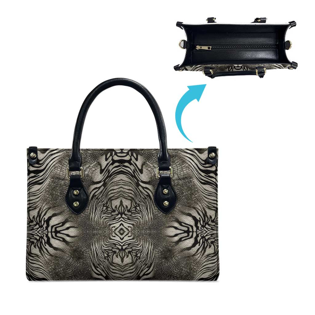 African Zebra Elephant Skin Pattern Leather Bag