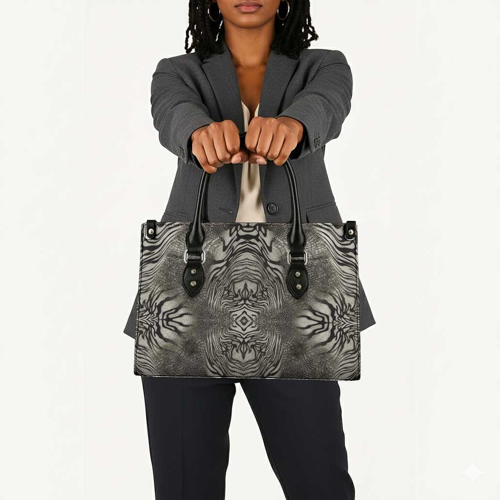 African Zebra Elephant Skin Pattern Leather Bag