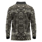 African Zebra Elephant Skin Pattern Long Sleeve Polo Shirt