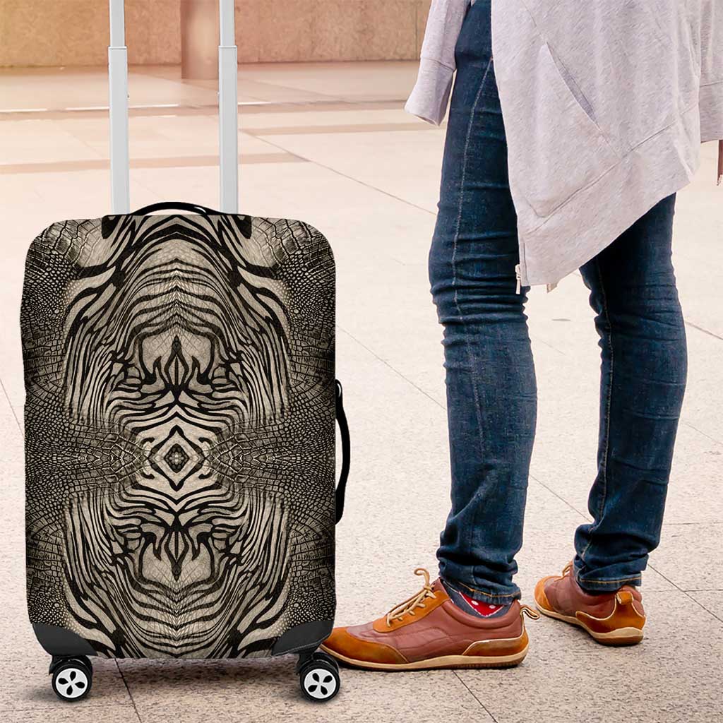 African Zebra Elephant Skin Pattern Luggage Cover