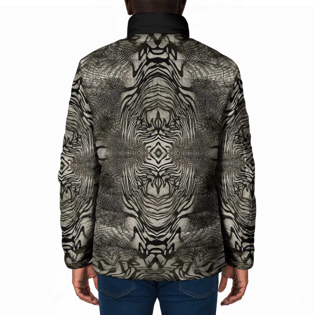 African Zebra Elephant Skin Pattern Padded Jacket