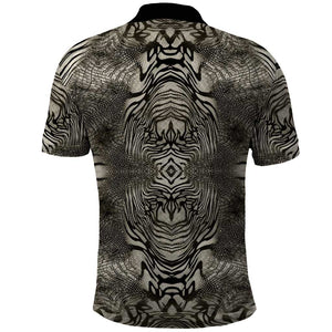 African Zebra Elephant Skin Pattern Polo Shirt