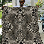 African Zebra Elephant Skin Pattern Quilt