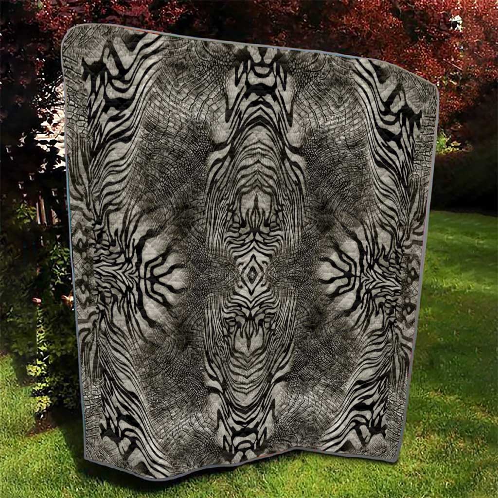 African Zebra Elephant Skin Pattern Quilt