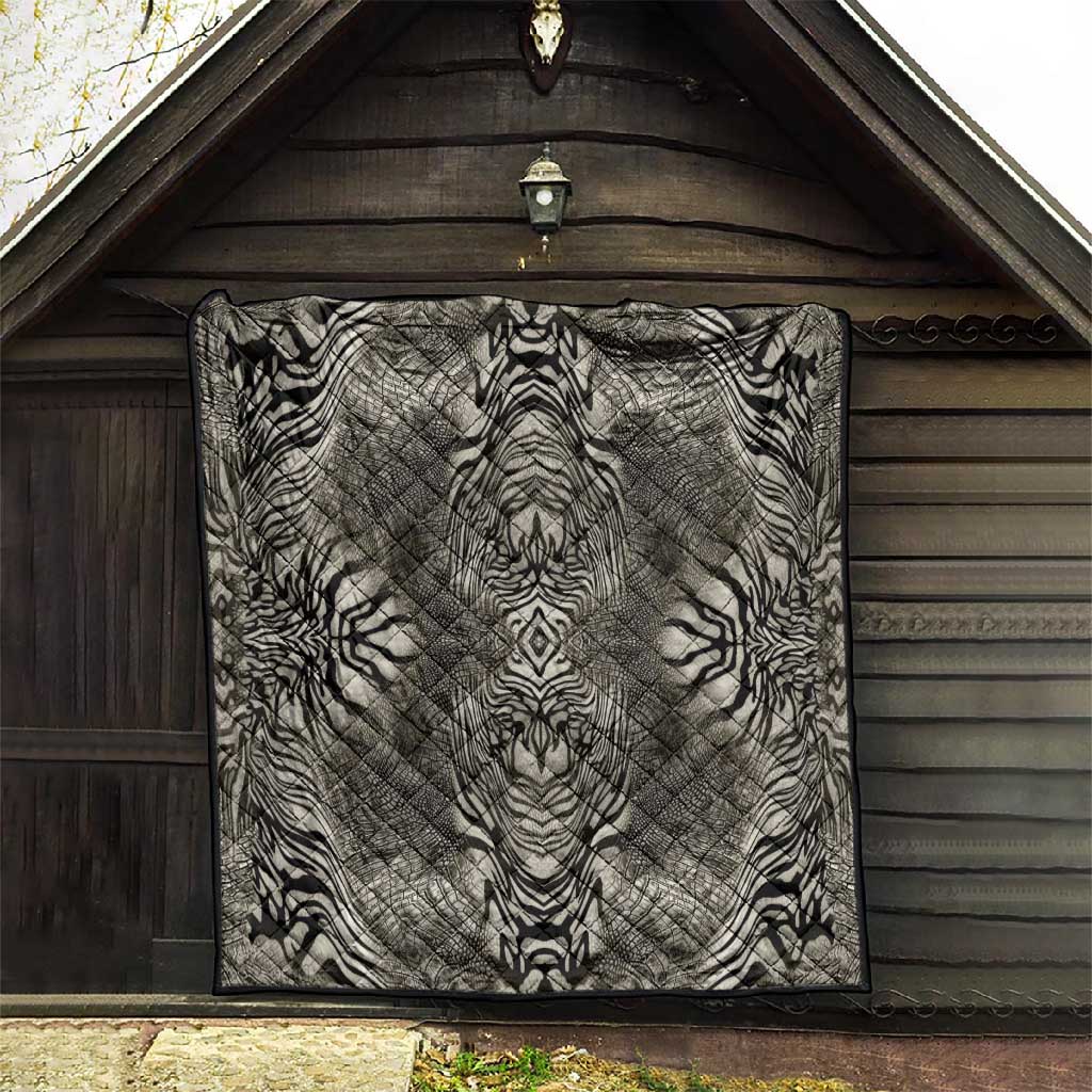 African Zebra Elephant Skin Pattern Quilt