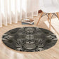 African Zebra Elephant Skin Pattern Round Carpet