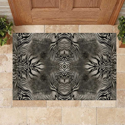 African Zebra Elephant Skin Pattern Rubber Doormat