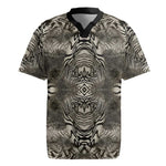 African Zebra Elephant Skin Pattern Rugby Jersey