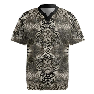African Zebra Elephant Skin Pattern Rugby Jersey