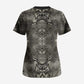 African Zebra Elephant Skin Pattern Scrub Top
