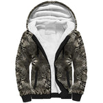 African Zebra Elephant Skin Pattern Sherpa Hoodie