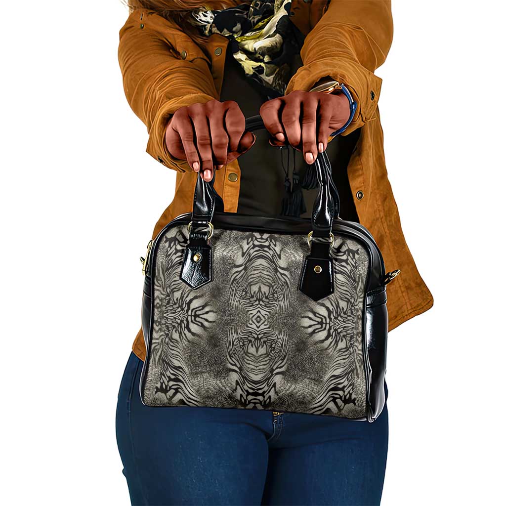 African Zebra Elephant Skin Pattern Shoulder Handbag
