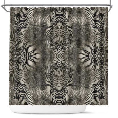 African Zebra Elephant Skin Pattern Shower Curtain